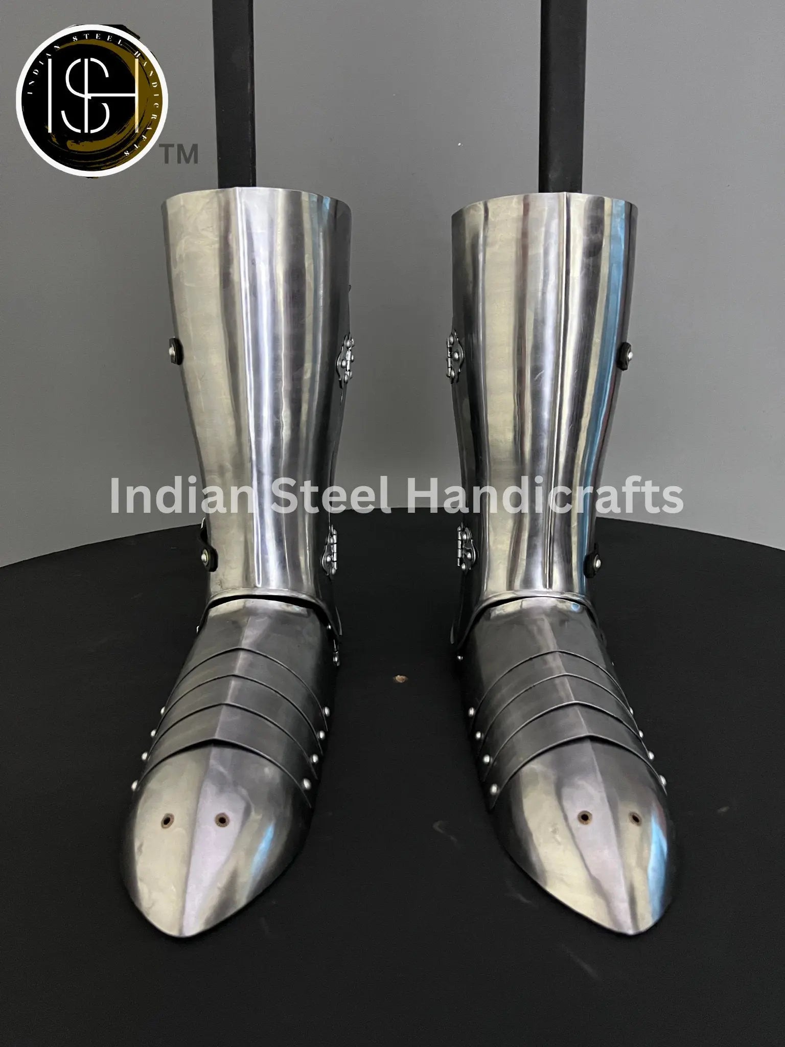 Medieval Knight leg Guard, Sabaton Armor, Larp Armor, Cosplay Armor, functional Armor, Sca Armor, Larp, Gift Item. ISH Collection