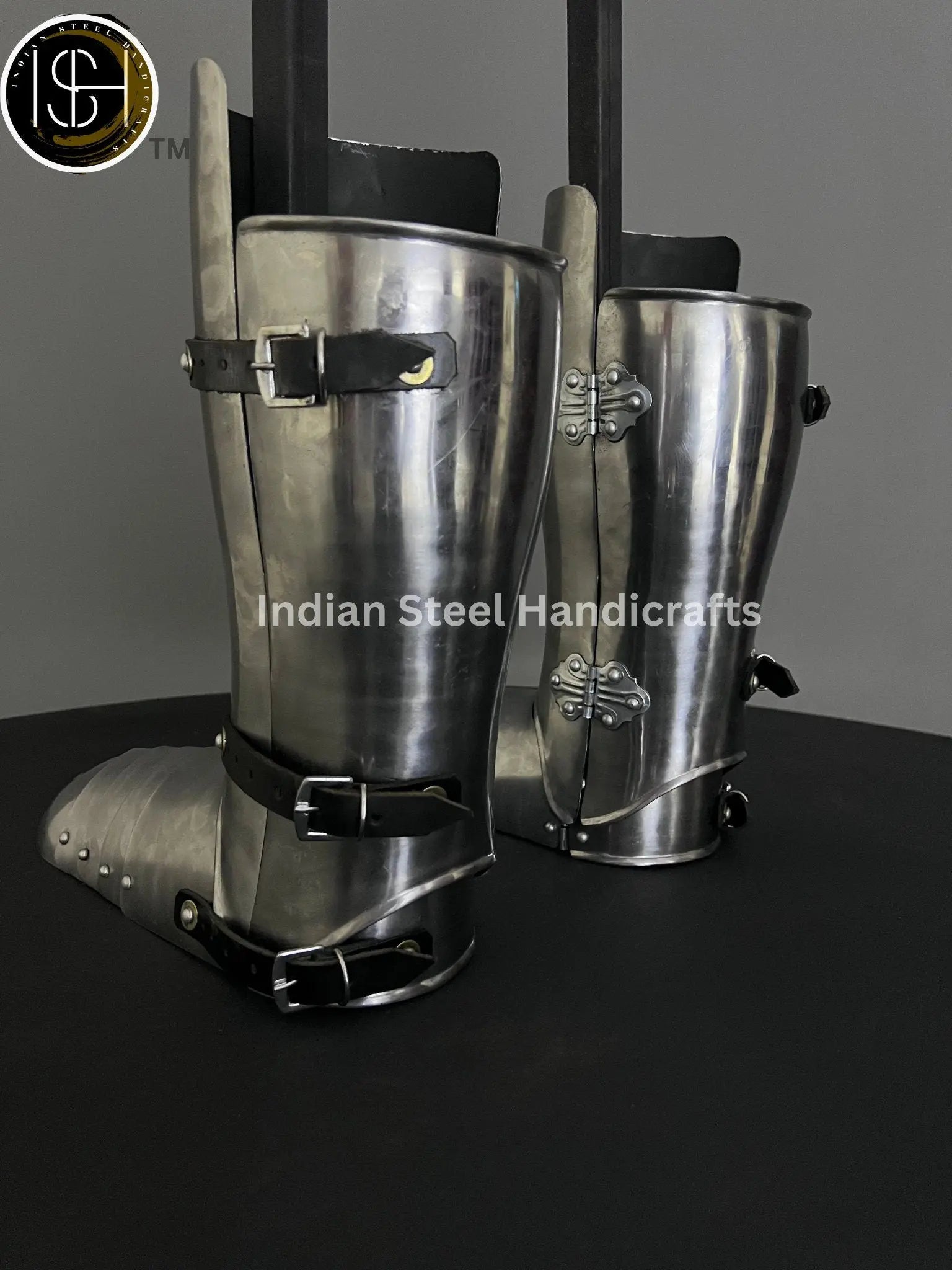 Medieval Knight leg Guard, Sabaton Armor, Larp Armor, Cosplay Armor, functional Armor, Sca Armor, Larp, Gift Item. ISH Collection