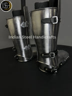 Medieval Knight leg Guard, Sabaton Armor, Larp Armor, Cosplay Armor, functional Armor, Sca Armor, Larp, Gift Item. ISH Collection