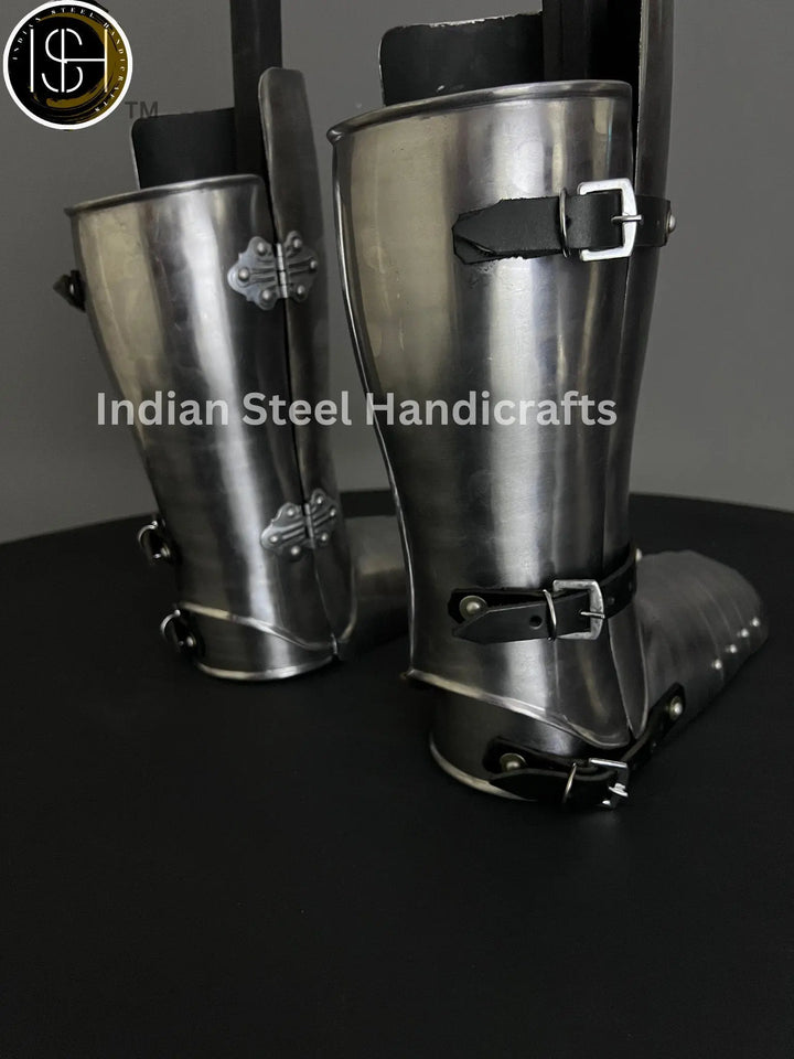 Medieval Knight leg Guard, Sabaton Armor, Larp Armor, Cosplay Armor, functional Armor, Sca Armor, Larp, Gift Item. ISH Collection