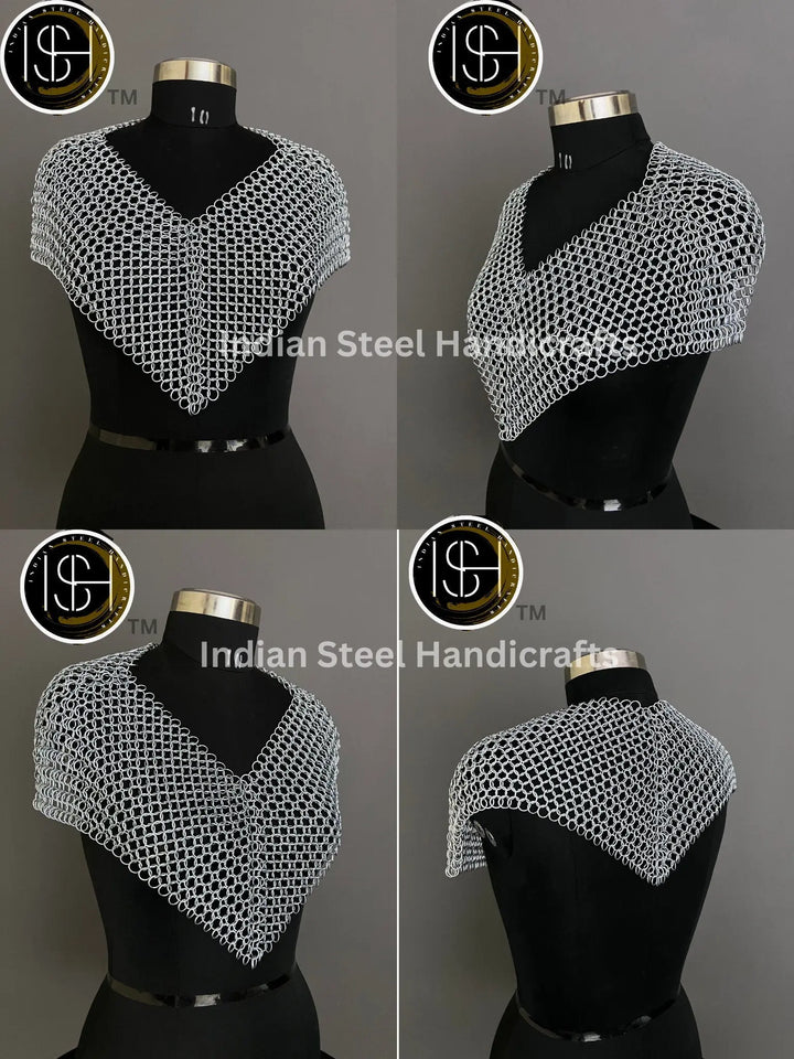 Metal Viking Top & Belt, Ren faire Chainmail Handmade Medieval Cosplay Armor, SCA Larp Costume, Mother's day Reenactment, Christmas Gift. ISH Collection