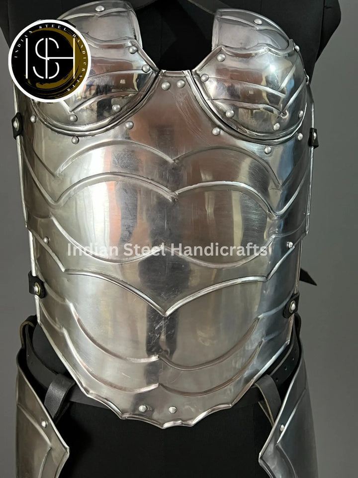 Medieval Lady Knight Armor: Steel Female Costume, LARP Cosplay