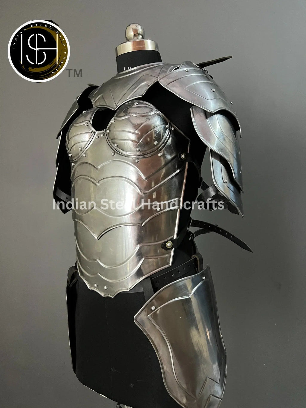 Medieval Lady Knight Armor: Steel Female Costume, LARP Cosplay