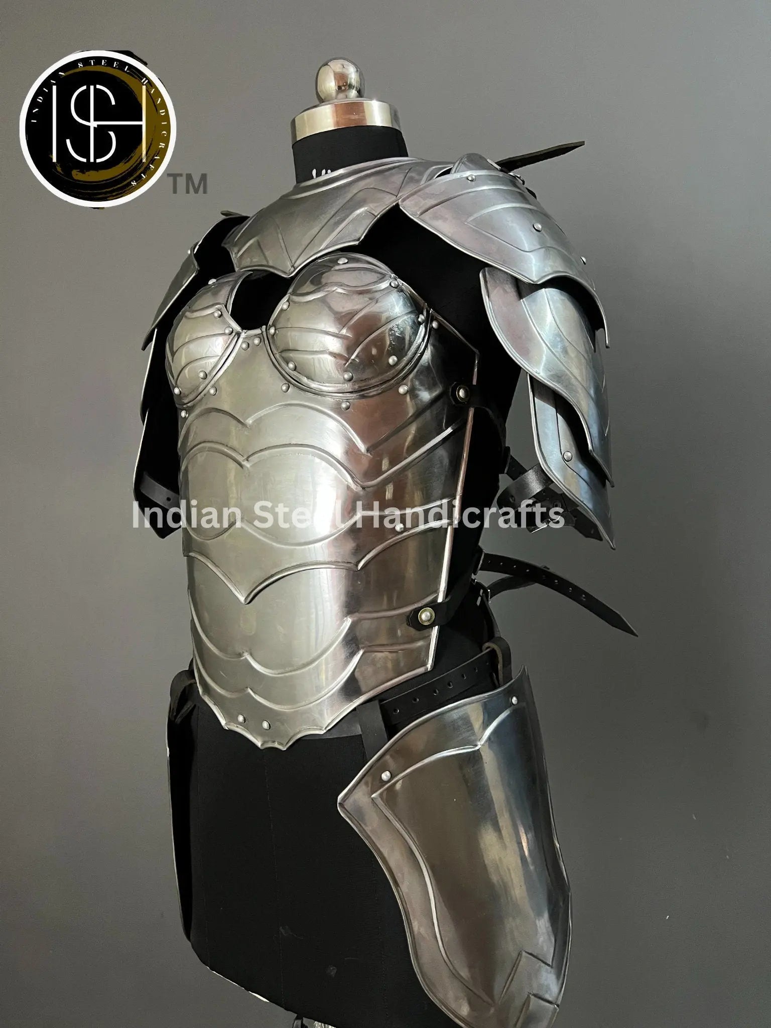 Medieval Lady Knight Armor: Steel Female Costume, LARP Cosplay