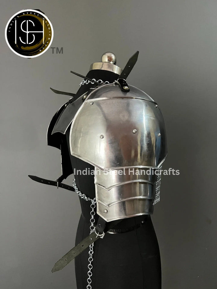 Knight Brave Female Armor, Gorget Pouldron Armor, Chaianmail Armor,Cosplay Armor, Sca Armor, Larp Armor, Gifts for Women. ISH Collection