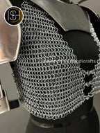 Knight Brave Female Armor, Gorget Pouldron Armor, Chaianmail Armor,Cosplay Armor, Sca Armor, Larp Armor, Gifts for Women. ISH Collection