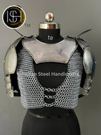 Knight Brave Female Armor, Gorget Pouldron Armor, Chaianmail Armor,Cosplay Armor, Sca Armor, Larp Armor, Gifts for Women. ISH Collection