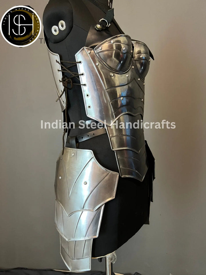 Medieval Steel Corset Armor: Female LARP Cosplay Costume