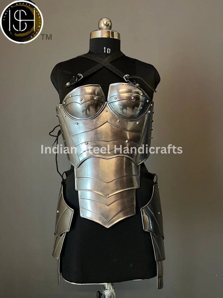 Medieval Steel Corset Armor: Female LARP Cosplay Costume