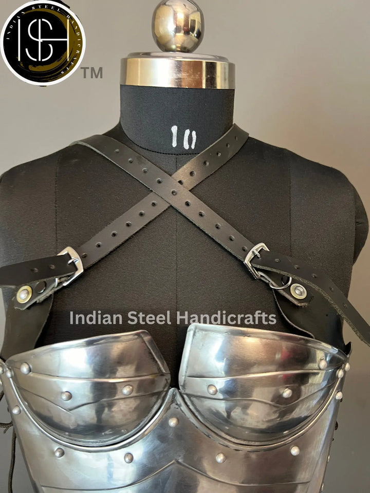Medieval Steel Corset Armor: Female LARP Cosplay Costume