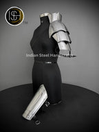 Handmade Steel Pauldron: Female Medieval LARP Armor