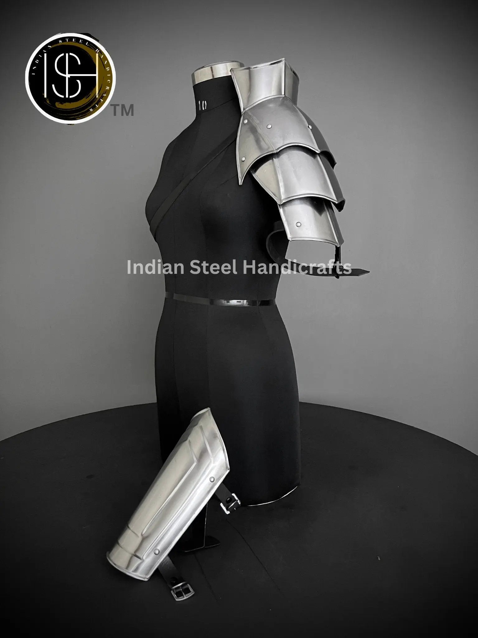 Handmade Steel Pauldron: Female Medieval LARP Armor