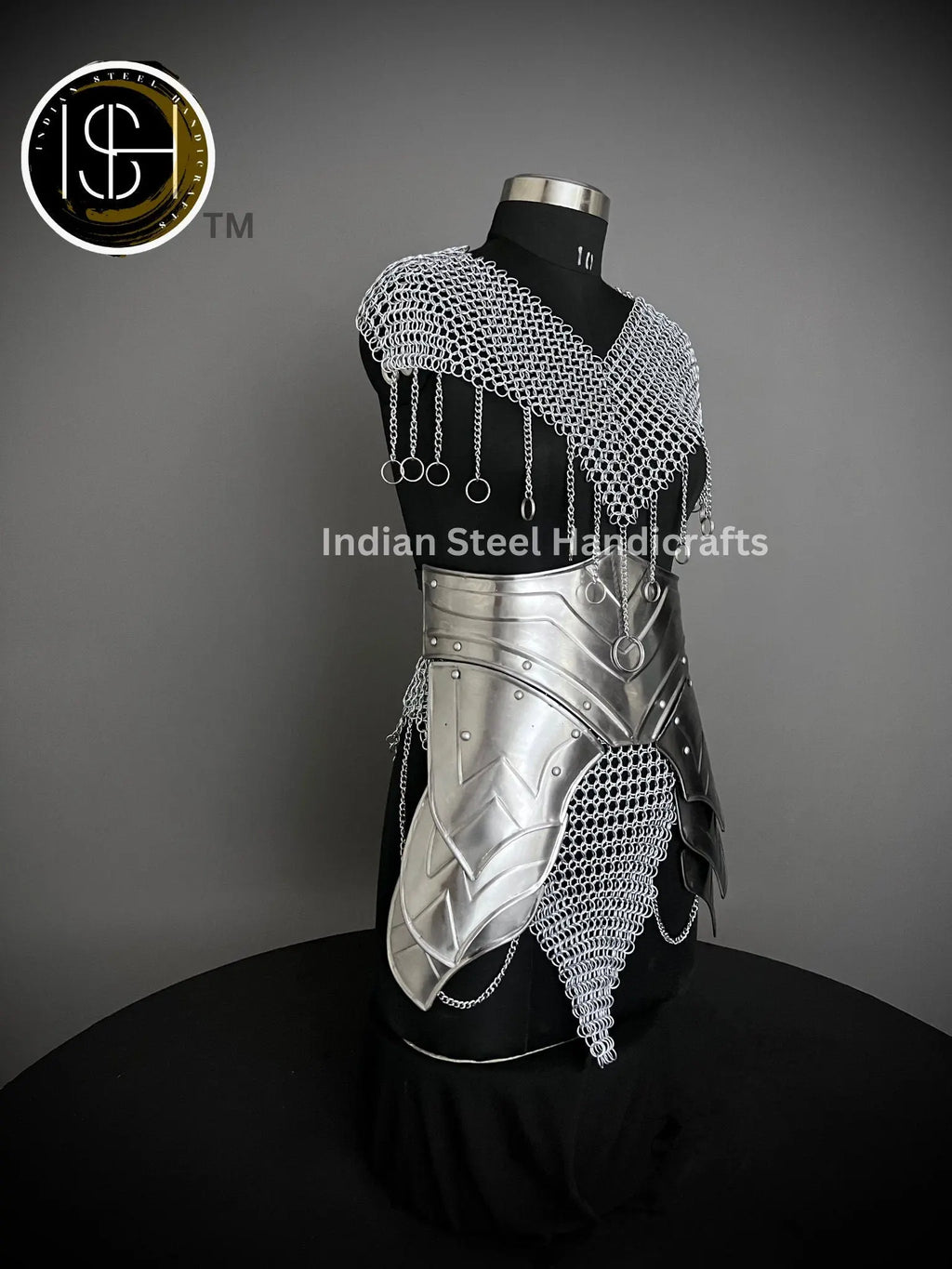 Chainmail Chains Layers top, Skirt, Waist & Tesset Armor, Wedding Cosplay Costume, Larp , Cosplay, Sca Armor, Gift For Women. ISH Collection