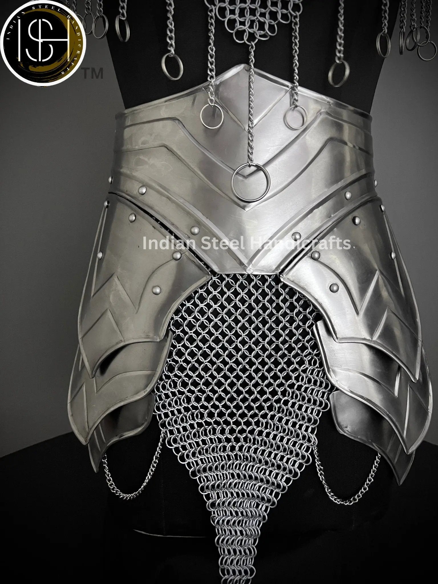 Chainmail Chains Layers top, Skirt, Waist & Tesset Armor, Wedding Cosplay Costume, Larp , Cosplay, Sca Armor, Gift For Women. ISH Collection