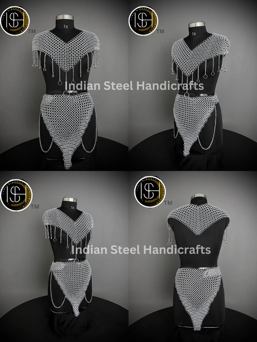 Steel Chainmail Armor Set: Larp Cosplay Costume