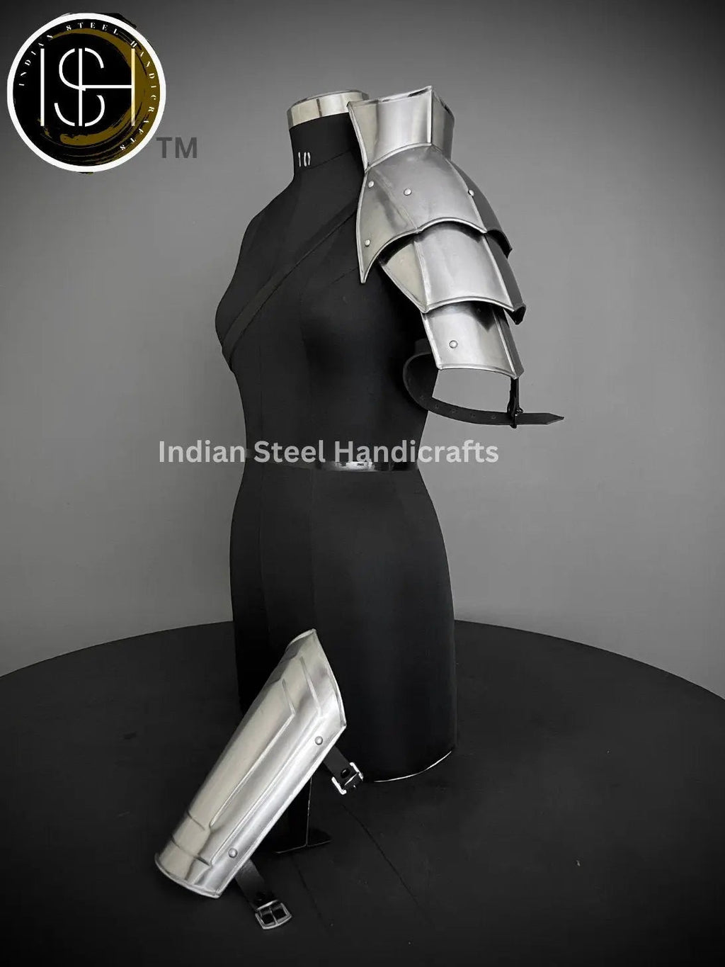 Handmade Steel Pauldron: Female Medieval LARP Armor
