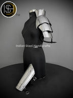 Handmade Steel Pauldron: Female Medieval LARP Armor