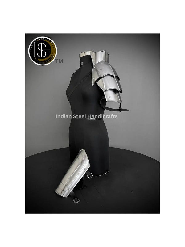 Handmade Steel Pauldron: Female Medieval LARP Armor