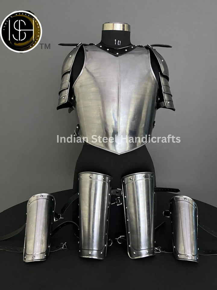 Medieval Lady Knight Armor: Steel Female Cosplay LARP Costume