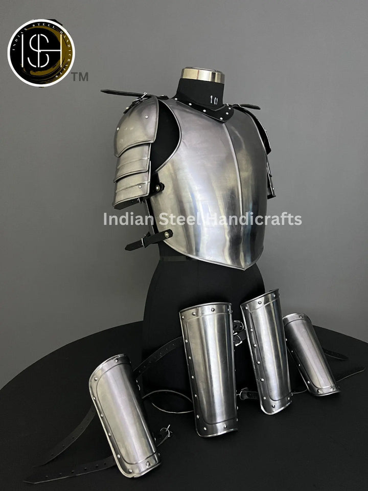 Medieval Lady Knight Armor: Steel Female Cosplay LARP Costume