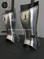 Medieval Knight leg Guard, Sabaton Armor, Larp Armor, Cosplay Armor, functional Armor, Sca Armor, Larp, Gift Item. ISH Collection
