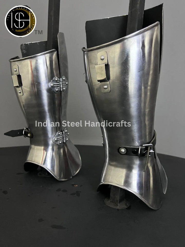 Medieval Knight leg Guard, Sabaton Armor, Larp Armor, Cosplay Armor, functional Armor, Sca Armor, Larp, Gift Item. ISH Collection