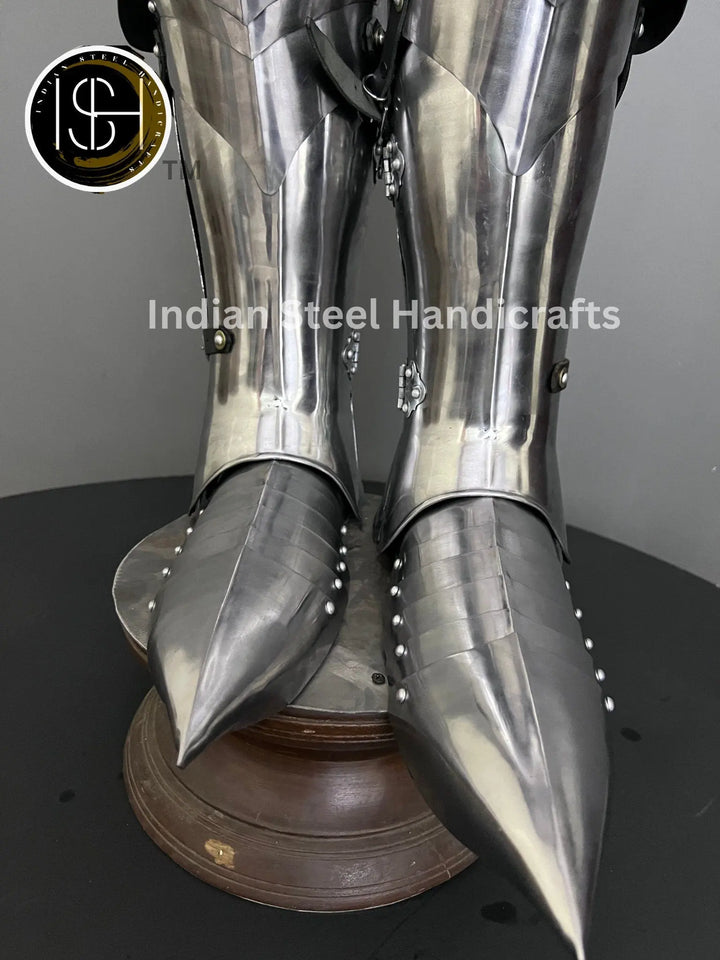 Medieval Knight leg Guard Armor, Sabatone Armor, Larp Armor, functional Armor, Sca, Cosplay, Larp, ISH Collection