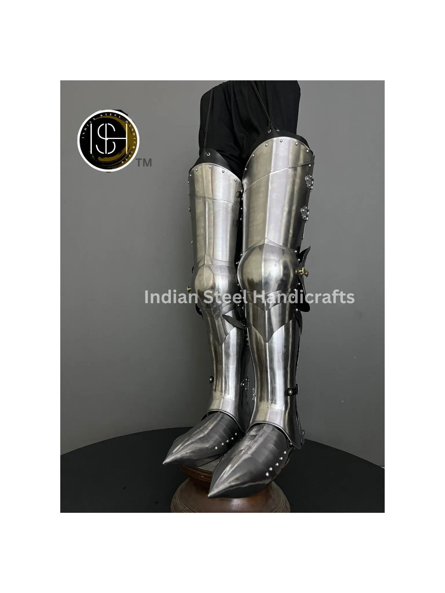 Medieval Knight leg Guard Armor, Sabatone Armor, Larp Armor, functional Armor, Sca, Cosplay, Larp, ISH Collection