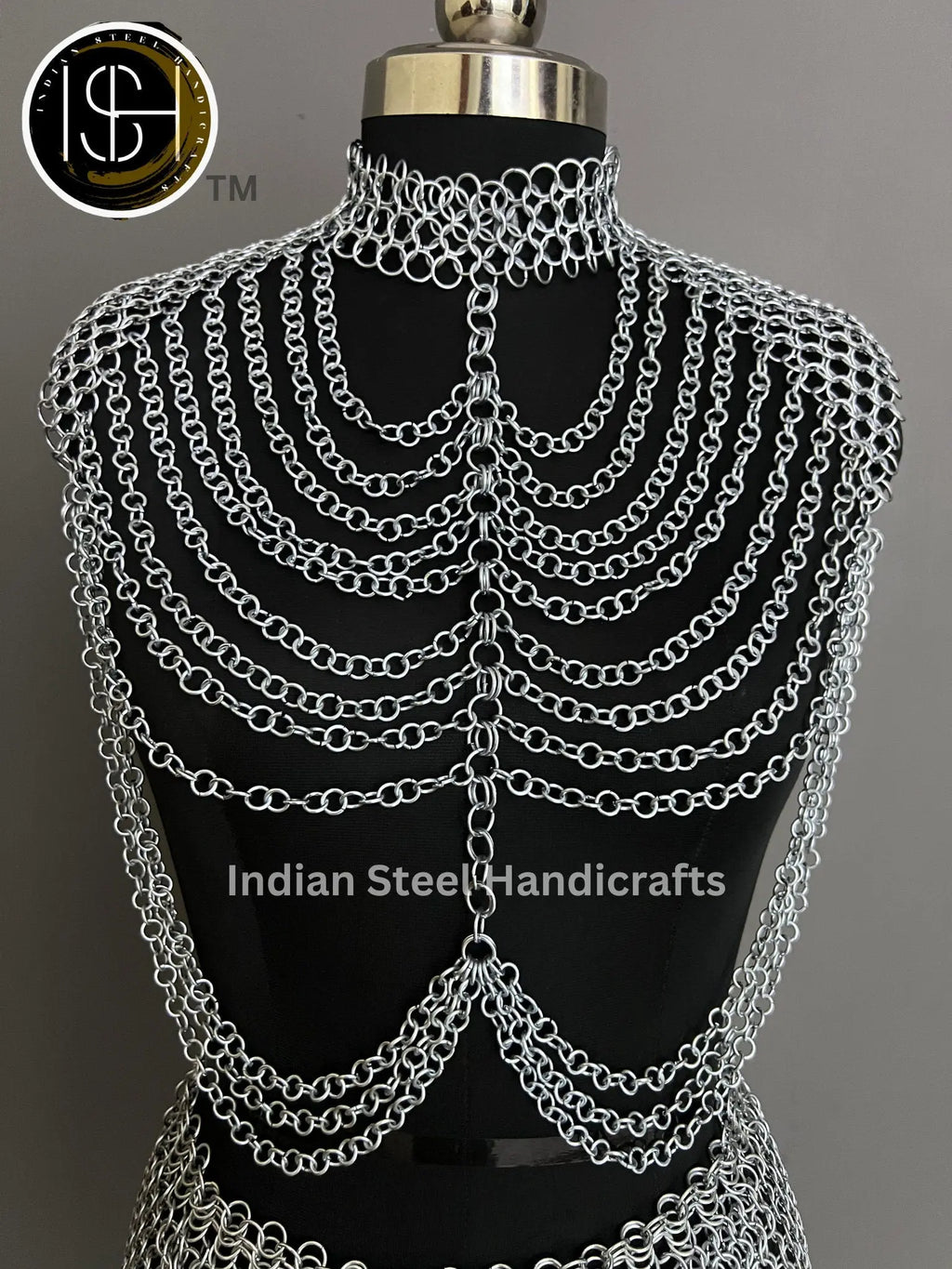 Metal Viking Skirt & Top, Ren faire Chainmaille Handmade Medieval Cosplay Armor, SCA Larp Costume, Mother's day Reenactment, Christmas Gift