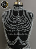 Metal Viking Skirt & Top, Ren faire Chainmaille Handmade Medieval Cosplay Armor, SCA Larp Costume, Mother's day Reenactment, Christmas Gift ISH Collection