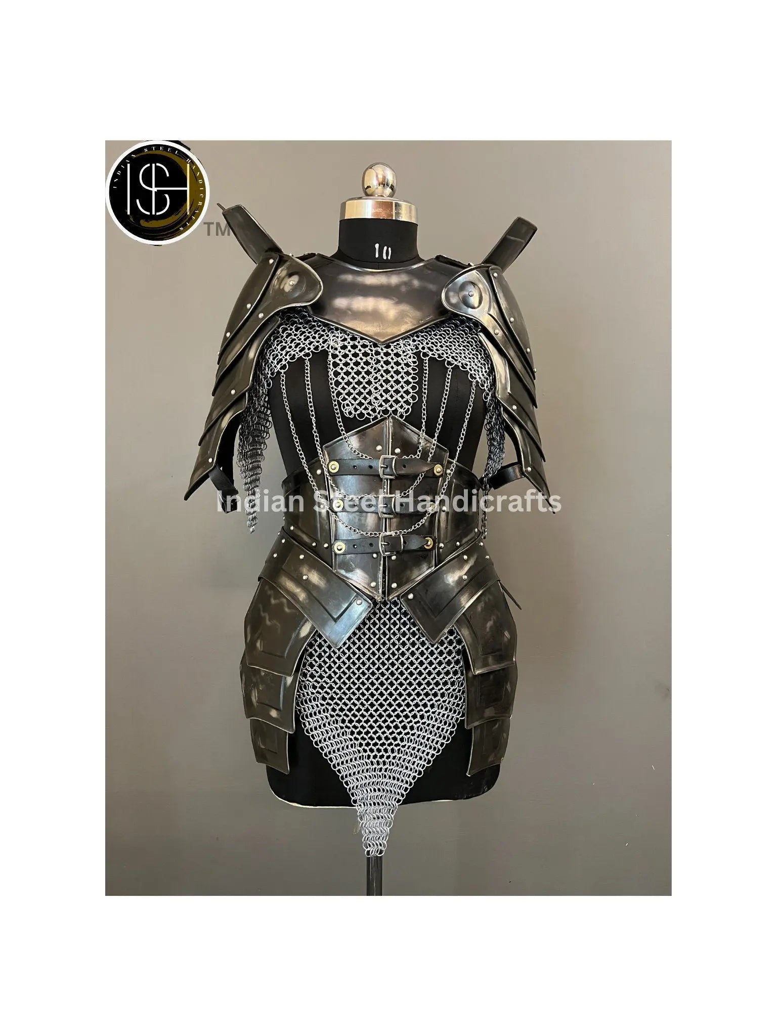 Medieval Ancient Cuirass Armor, Brave Lady Armor,Chainmail Armor, Cosplay Armor, Sca Armor, Larp Armor, Fantasy Armor, Gift for women. ISH Collection