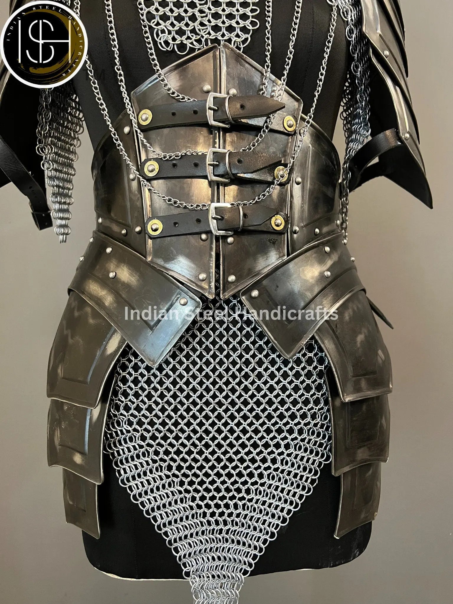 Medieval Ancient Cuirass Armor, Brave Lady Armor,Chainmail Armor, Cosplay Armor, Sca Armor, Larp Armor, Fantasy Armor, Gift for women. ISH Collection