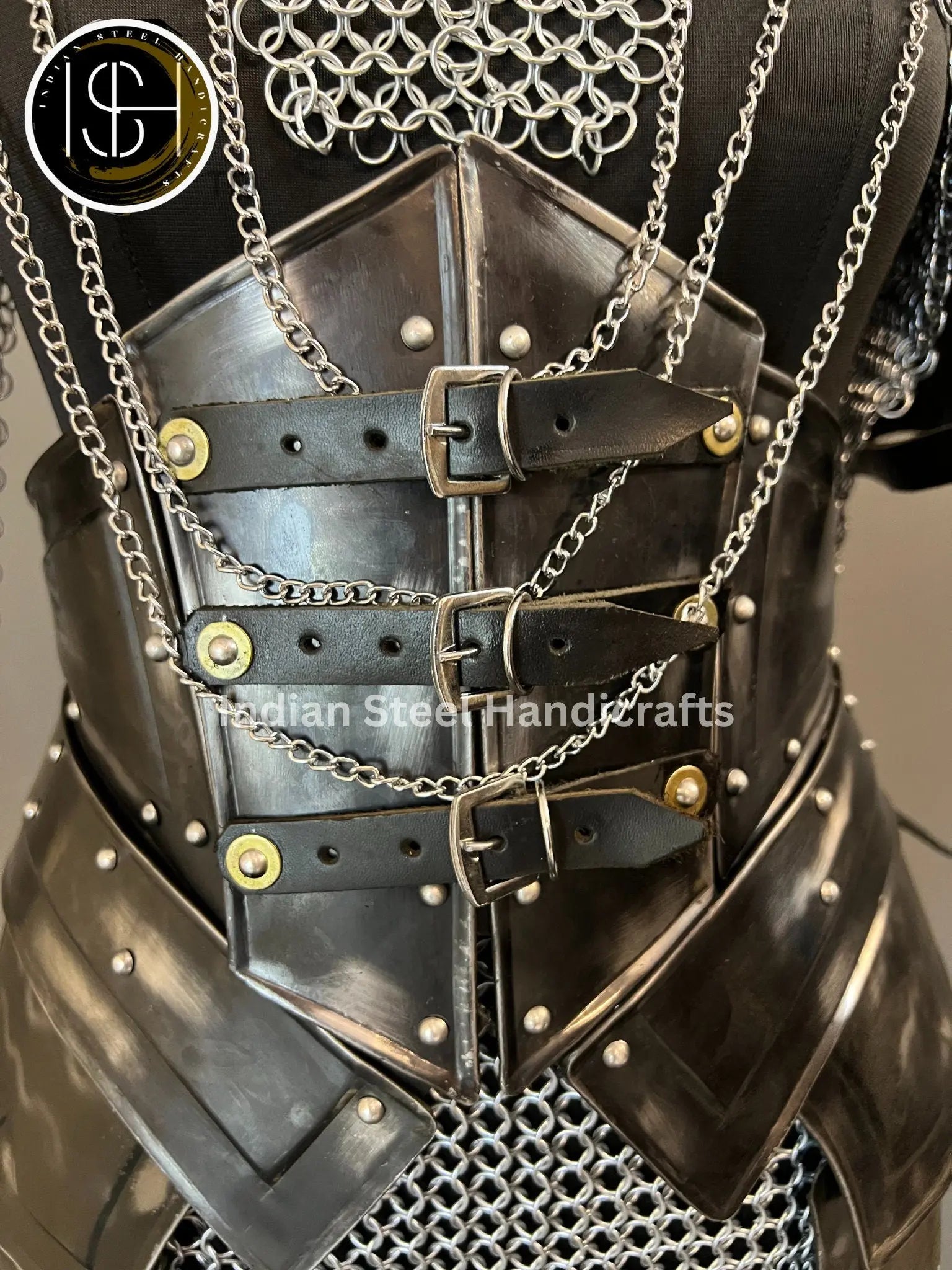 Medieval Ancient Cuirass Armor, Brave Lady Armor,Chainmail Armor, Cosplay Armor, Sca Armor, Larp Armor, Fantasy Armor, Gift for women. ISH Collection