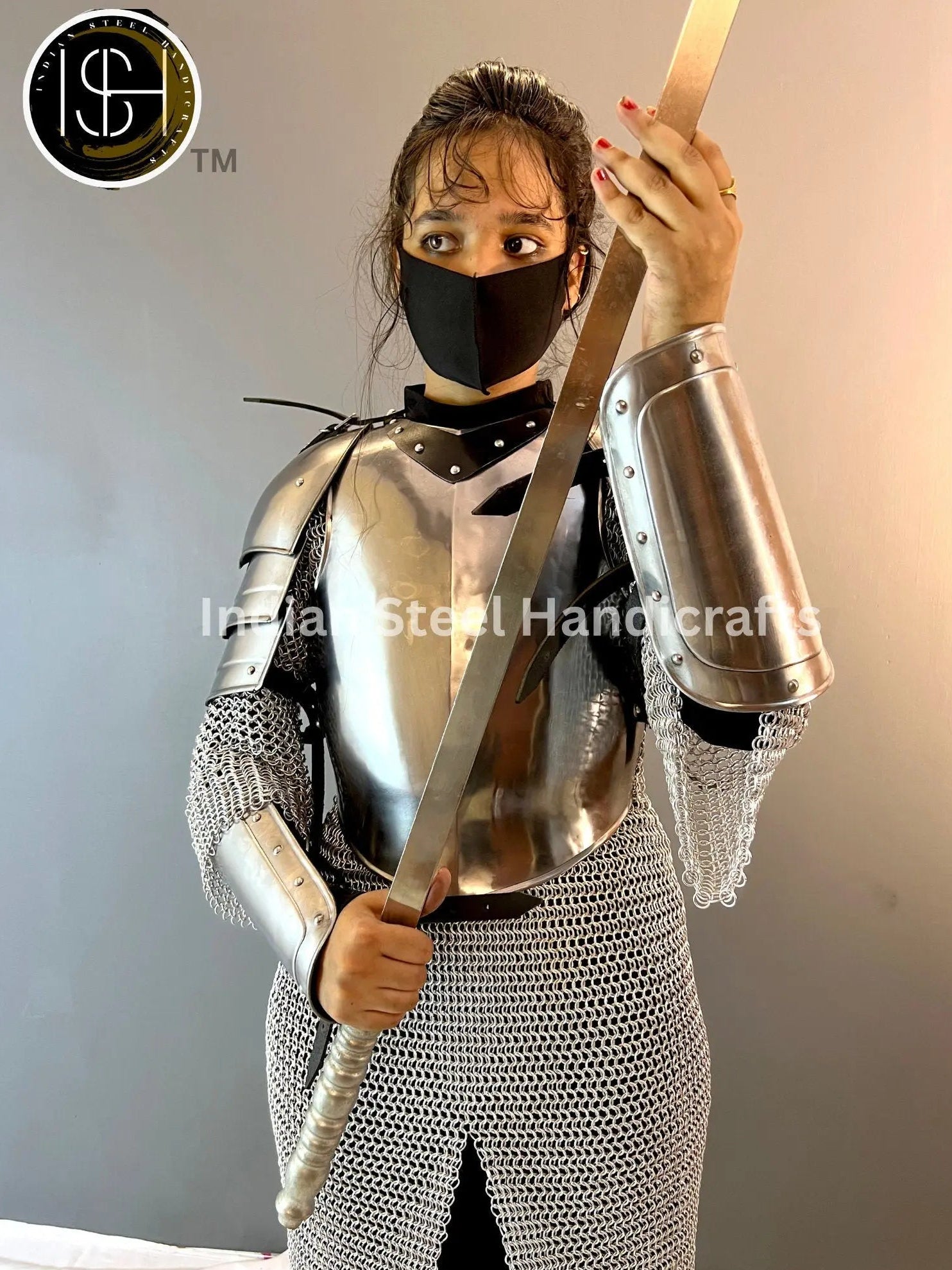 Steel Lady Knight Armor: Medieval SCA LARP Costume