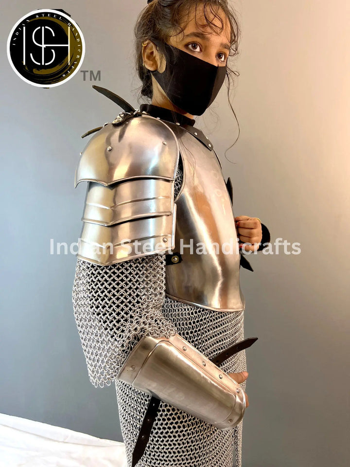 Steel Lady Knight Armor: Medieval SCA LARP Costume