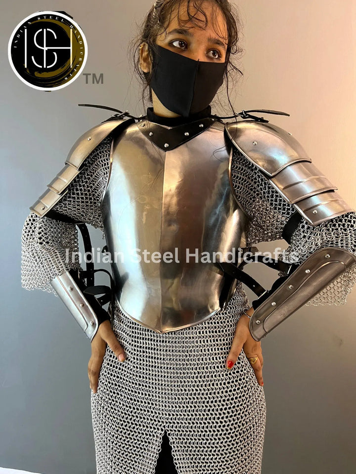 Steel Lady Knight Armor: Medieval SCA LARP Costume