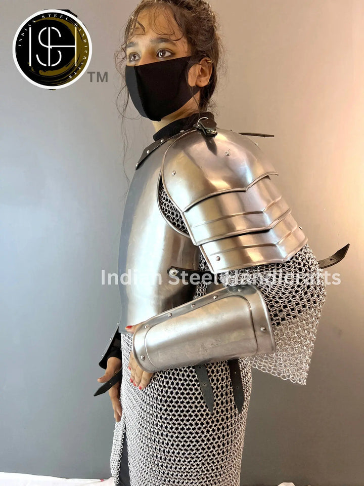 Steel Lady Knight Armor: Medieval SCA LARP Costume