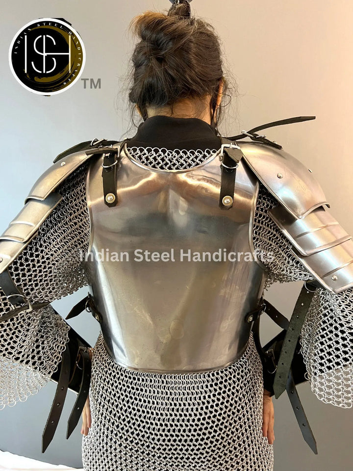 Steel Lady Knight Armor: Medieval SCA LARP Costume