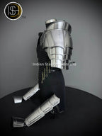 Female Knight Armor: Steel Gorget, Pouldrons, Chainmail - SCA LARP Cosplay