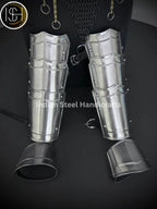 Female Knight Armor: Steel Gorget, Pouldrons, Chainmail - SCA LARP Cosplay