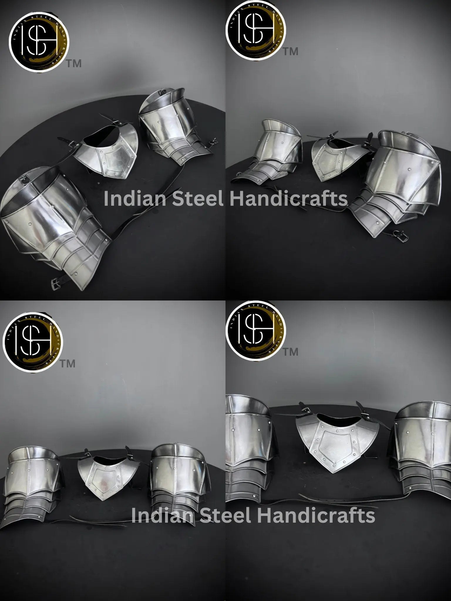 Female Knight Armor: Steel Gorget, Pouldron & Chainmail - SCA LARP Cosplay