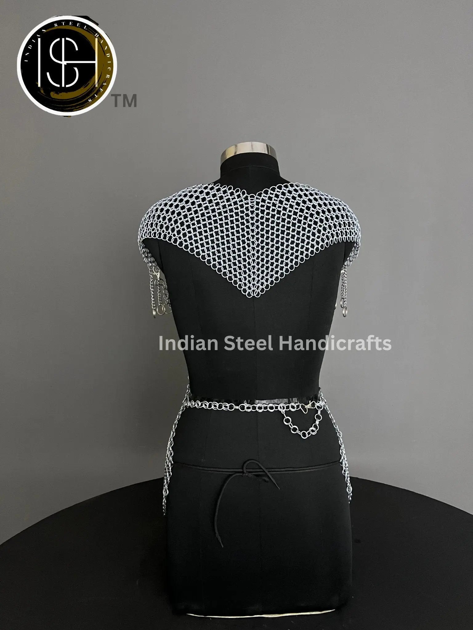 Chainmail Harness, Chainmail Chains Layers top & Skirt, Rings Costume, Wedding Cosplay Costume, Larp , Cosplay, Sca Armor, Gift For Women. ISH Collection