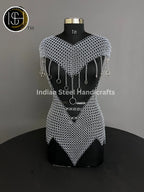 Chainmail Harness, Chainmail Chains Layers top & Skirt, Rings Costume, Wedding Cosplay Costume, Larp , Cosplay, Sca Armor, Gift For Women.
