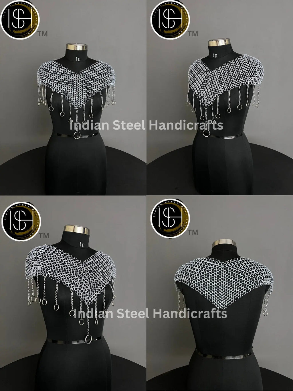 Chainmail Harness, Chainmail Chains Layers top & Skirt, Rings Costume, Wedding Cosplay Costume, Larp , Cosplay, Sca Armor, Gift For Women. ISH Collection