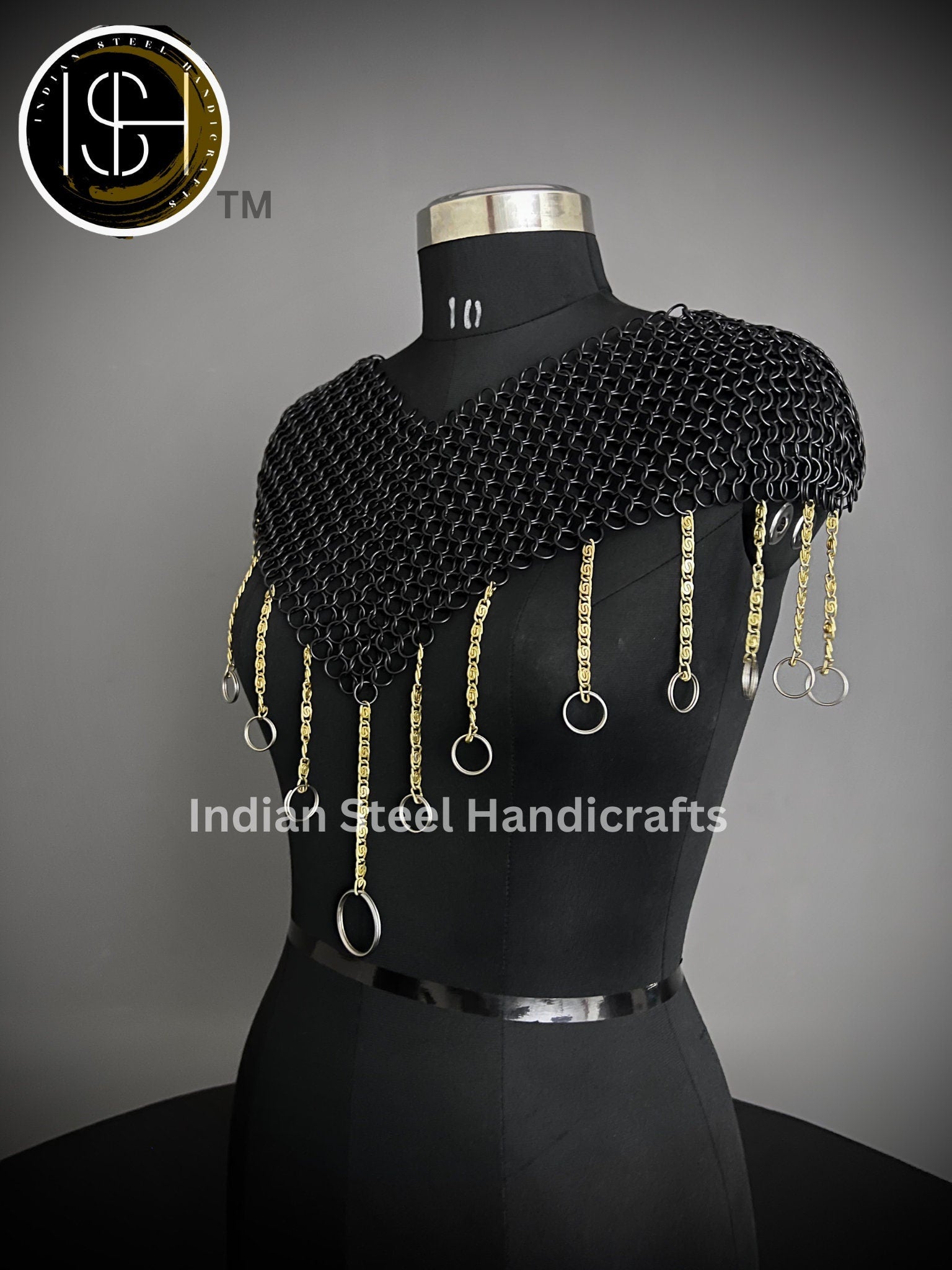 Chainmail Collar, Chainmail Jump Ring, Chainmail Neck Piece, Cosplay Costume, Chainmail Festival,Renaissance Faire Larp Gift.