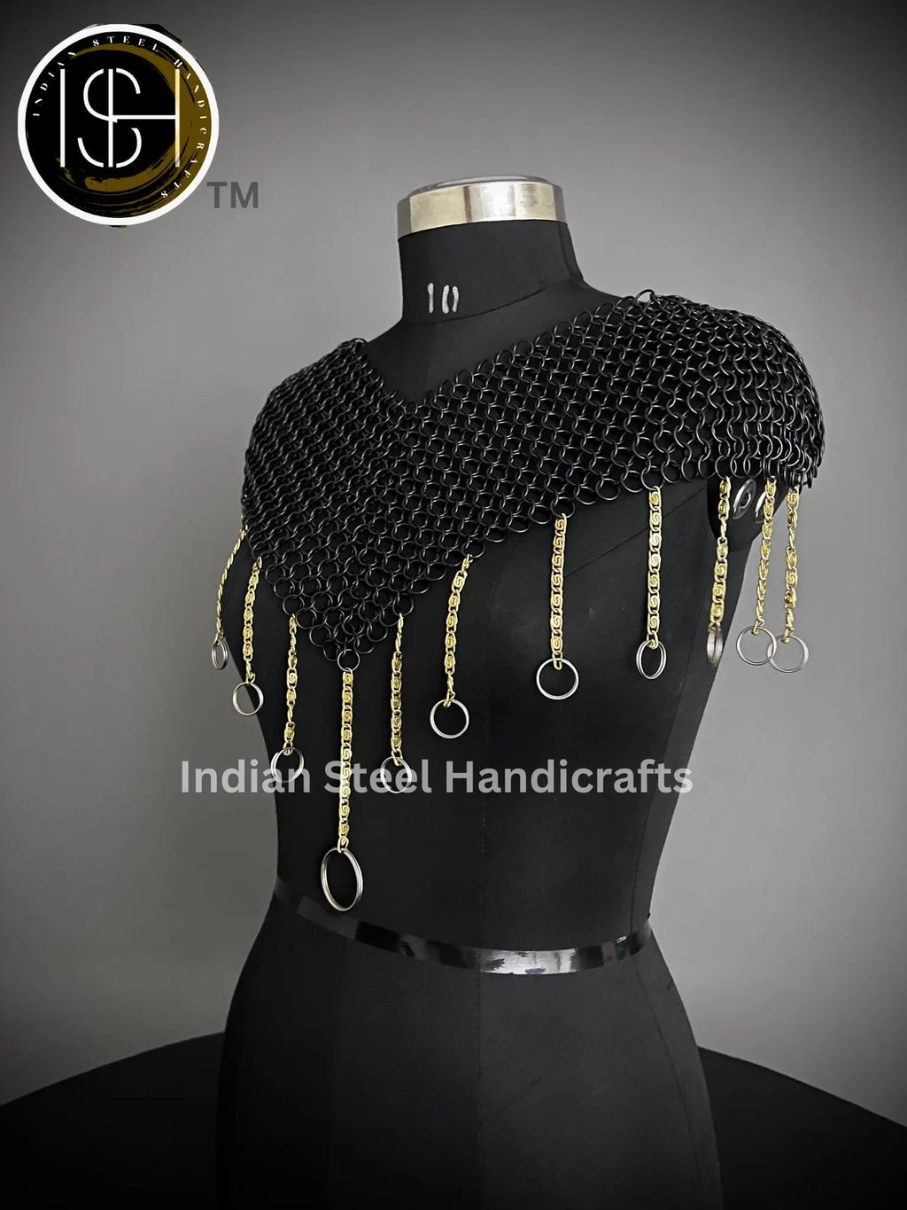 Chainmail Collar, Chainmail Jump Ring, Chainmail Neck Piece, Cosplay Costume, Chainmail Festival,Renaissance Faire Larp Gift. ISH Collection