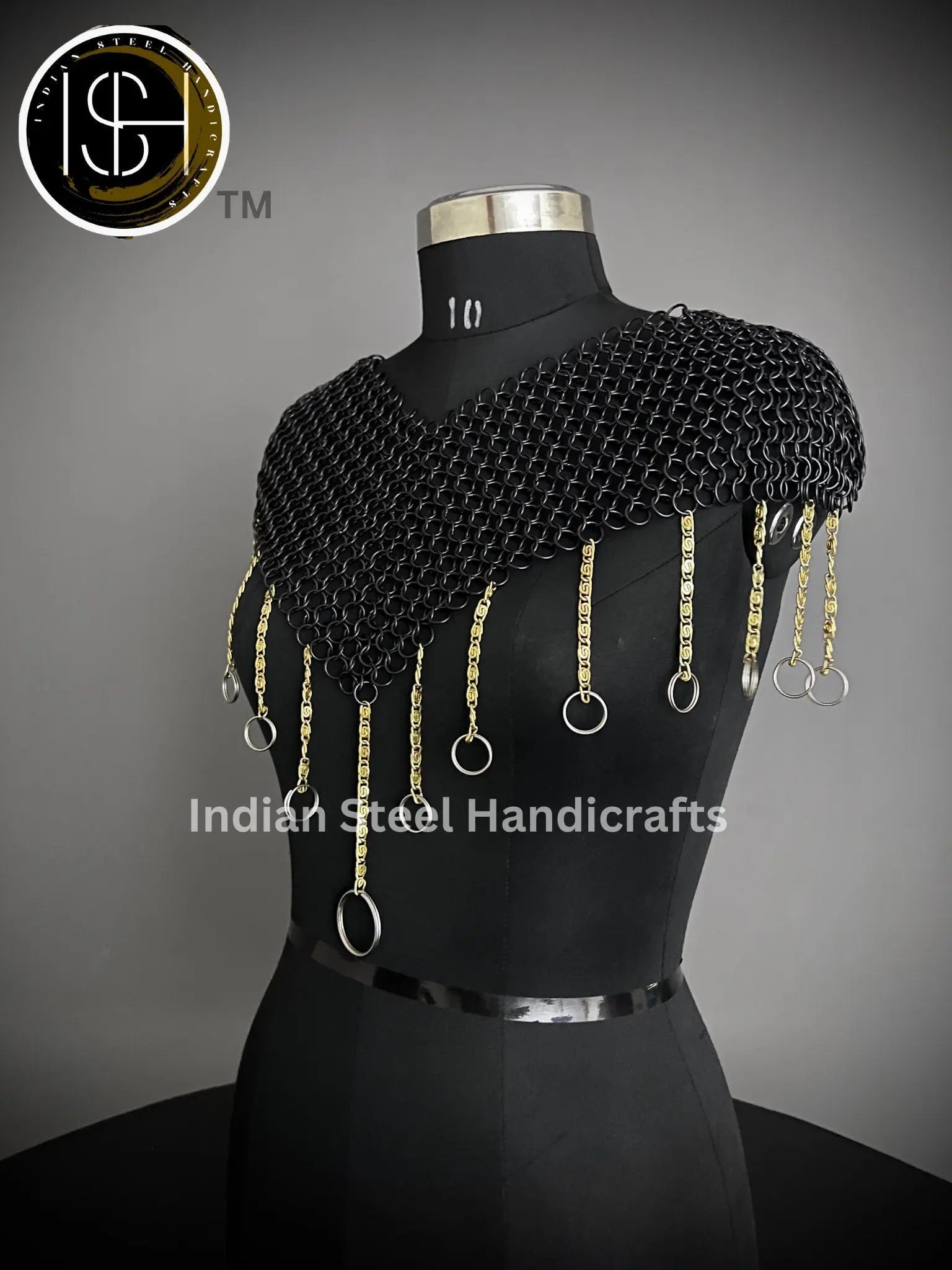 Chainmail Collar, Chainmail Jump Ring, Chainmail Neck Piece, Cosplay Costume, Chainmail Festival,Renaissance Faire Larp Gift. ISH Collection