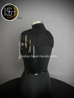Chainmail Square Shoulder, Chainmail Jump Ring, Chainmail Neck Piece, Cosplay Costume, Chainmail Festival, Renaissance Faire Larp Gift. ISH Collection