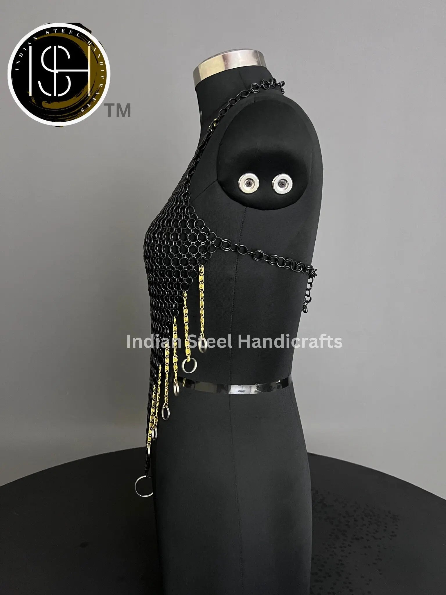 Chainmail Harness, Chainmail Chains Layers top, Jump Rings Costume, Wedding Cosplay Costume, Larp , Cosplay, Sca Armor, Gift For Women. ISH Collection