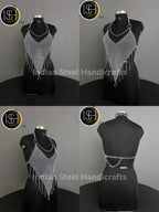Chainmail Harness, Chainmail Chains Layers top, Jump Rings Costume, Wedding Cosplay Costume, Larp , Cosplay, Sca Armor, Gift For Women. ISH Collection